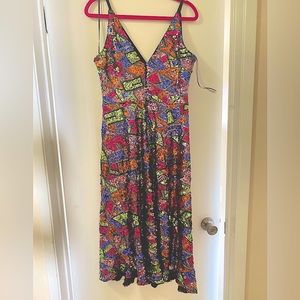 Dress the Population Bellamy Dress in Wisteria Multi colored EUC large